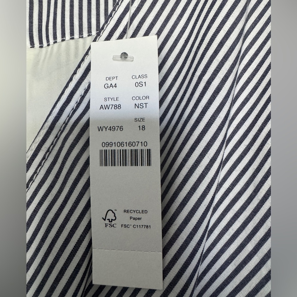 J. Crew Pinstripe Wrap Jumpsuit in Black & White - Picture 6 of 7